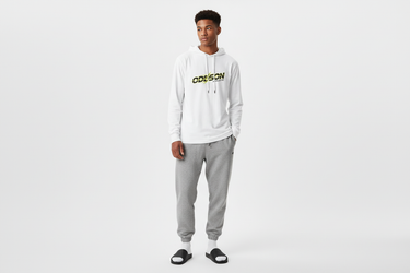 Sweatpants and slides