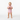 Toddler boy pink monster onesie standing