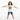 Toddler girl arms wide white tee