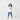 Toddler girl white ocean hoodie arms wide