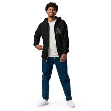 Surfxion-Wheel of waves zip hoodie