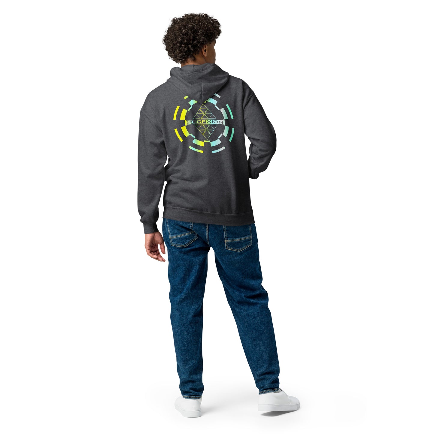 Surfxion-Wheel of waves zip hoodie