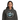 Vintage black hoodie close-up - Latina female model