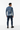 Wave Contour Rash Guard with navy joggers back view