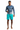 Wave Contour Rash Guard with turquoise board shorts