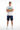 White ALPPEER tee with athletic shorts