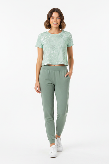 White BG Sage Joggers