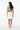 White Denim Skirt Back