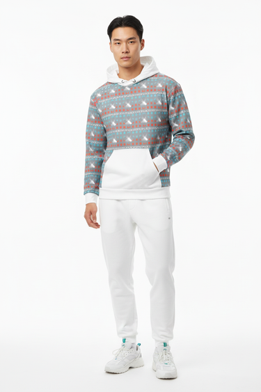 White Joggers Front