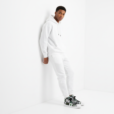 White joggers hoodie