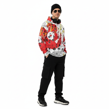 White male model with beanie