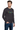 White model in grey crew three-quarter turn
