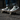White on skateboard