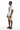 White Tee Khaki Shorts Side