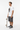 White tee side profile view