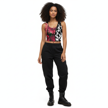Wild Revolution Crop Top - Mixed-race female model front view