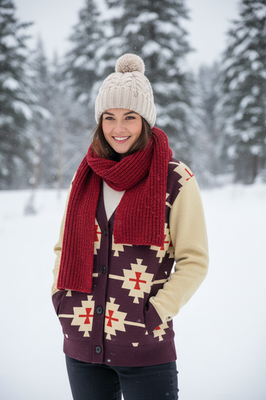 Winter female snow