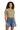With denim shorts