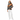 Woman in Courtside hoodie with white cargo pants