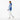 Woman white joggers side