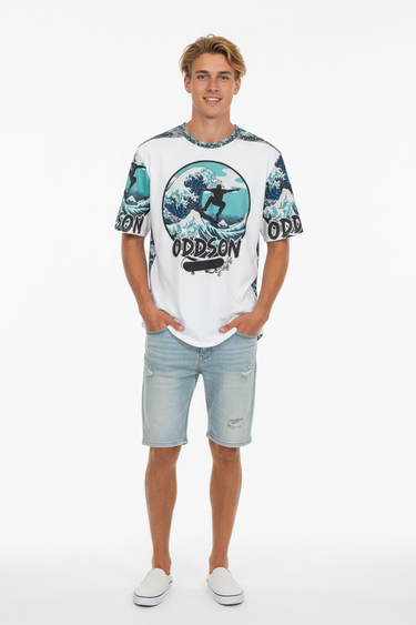 Young surfer model front with hands in pockets