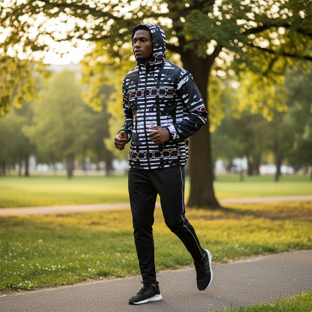 African male model outdoor park