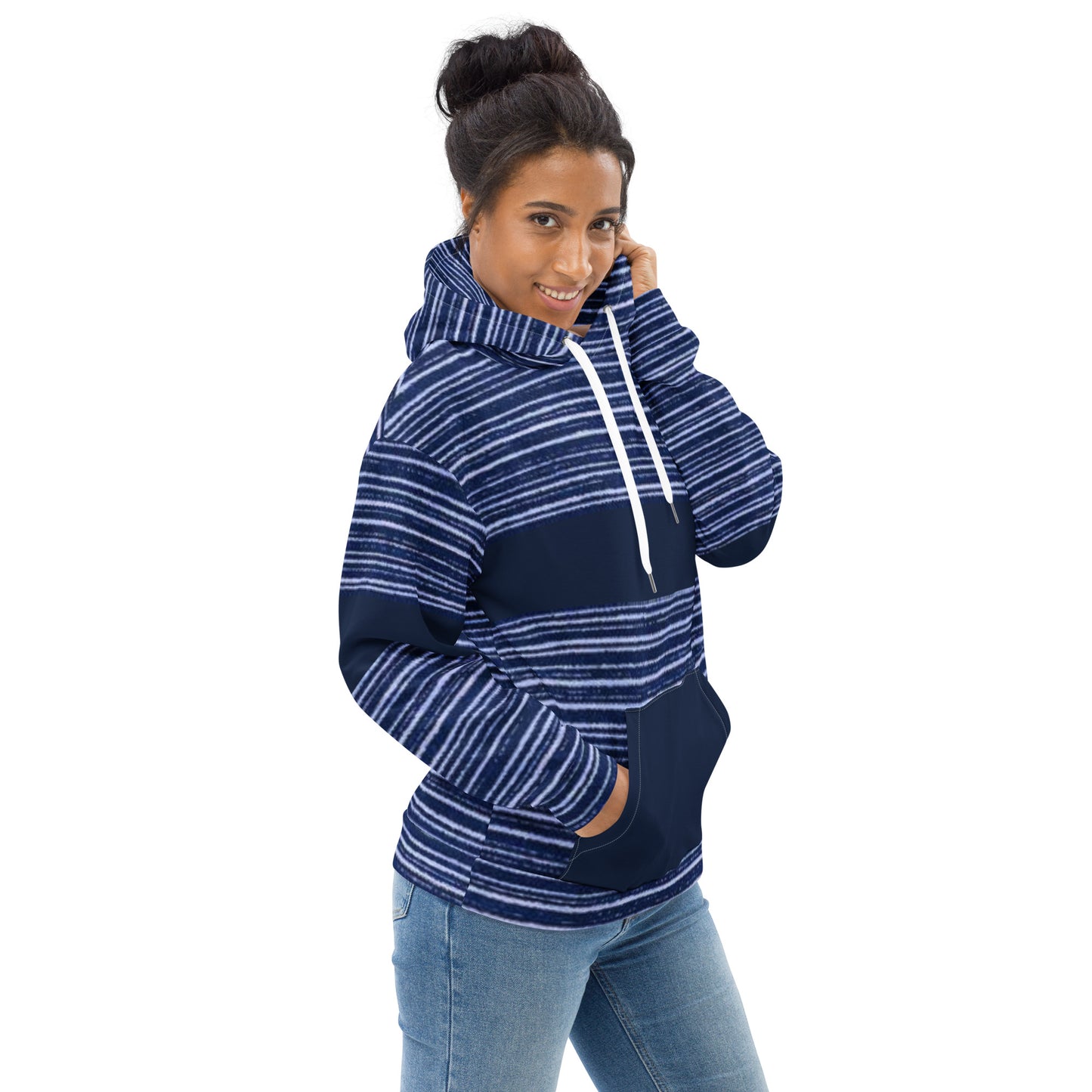 Oddson Blue striped Hoodie