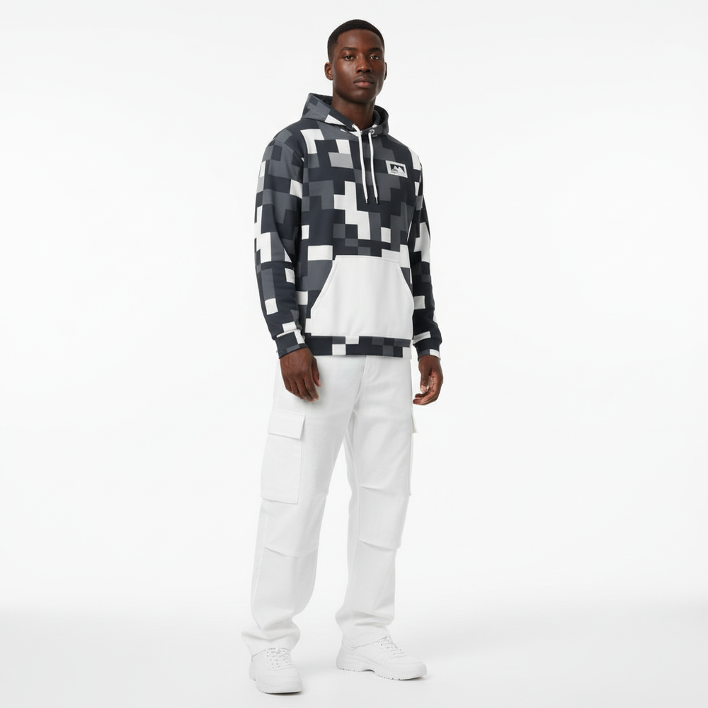 Alppeer Digital Camo Hoodie - With white cargo pants