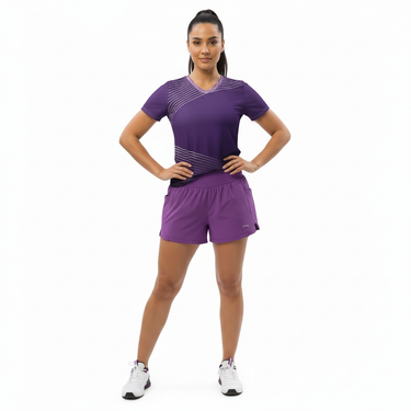 Alppeer-Mauve T-shirt - Pocket Skort Look