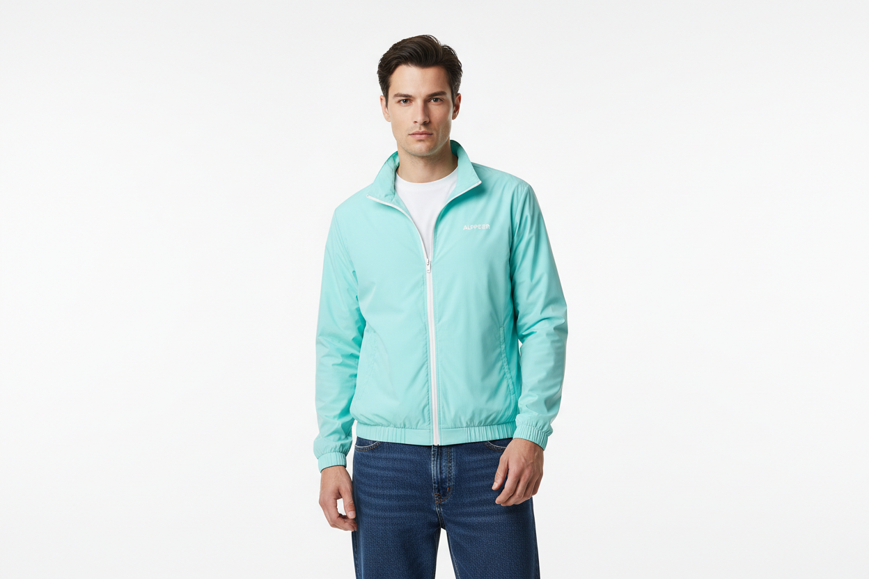 Aqua Knarley Windbreaker Look 1