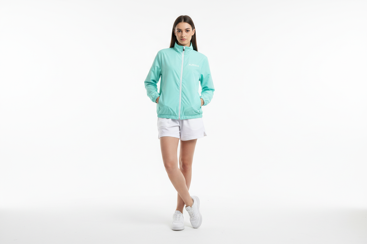 Aqua Knarley Windbreaker Look 2