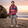 Asian male model coastal setting - corrected