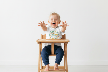 Baby Boy White Tee High Chair