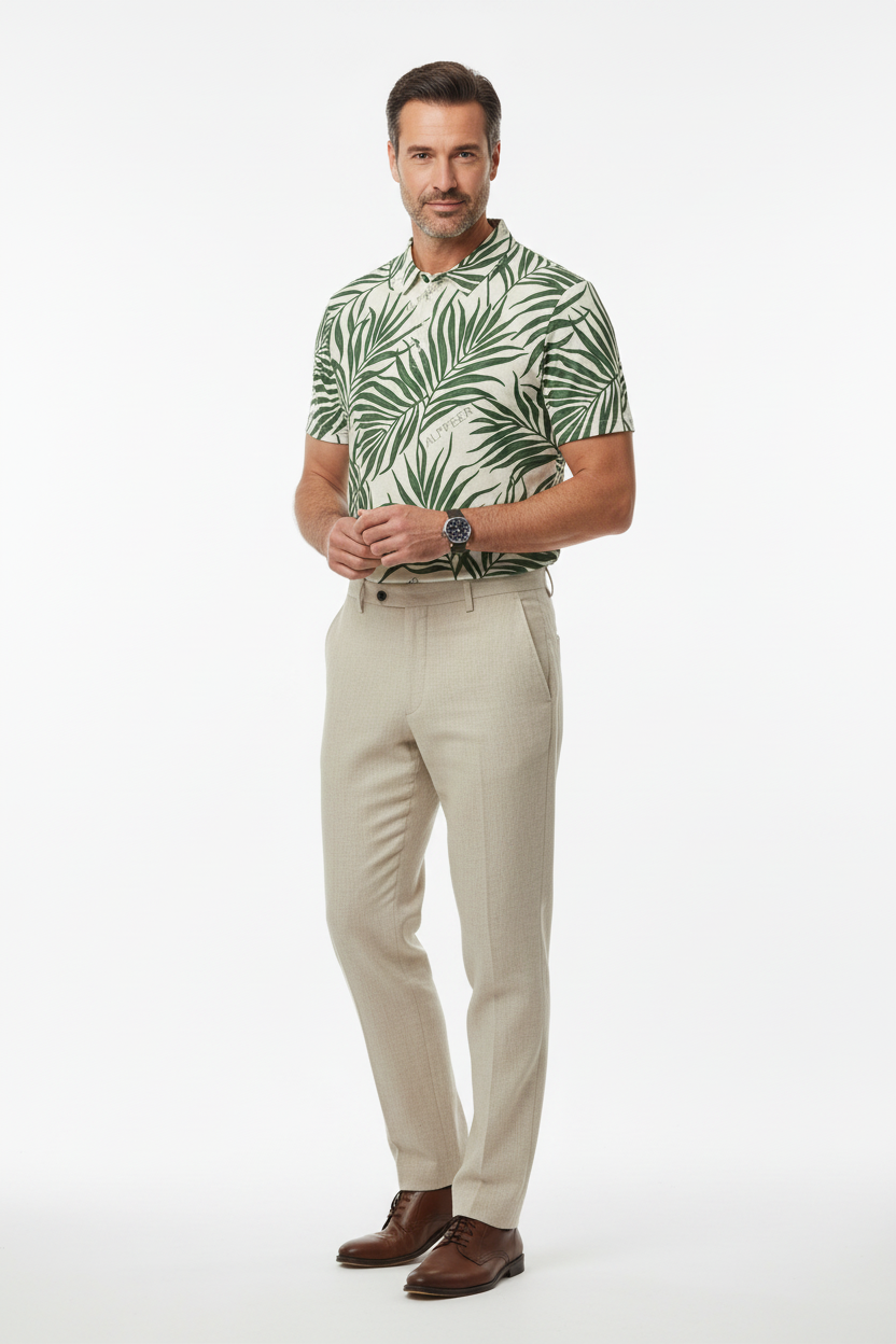 Beige Linen Pants Look
