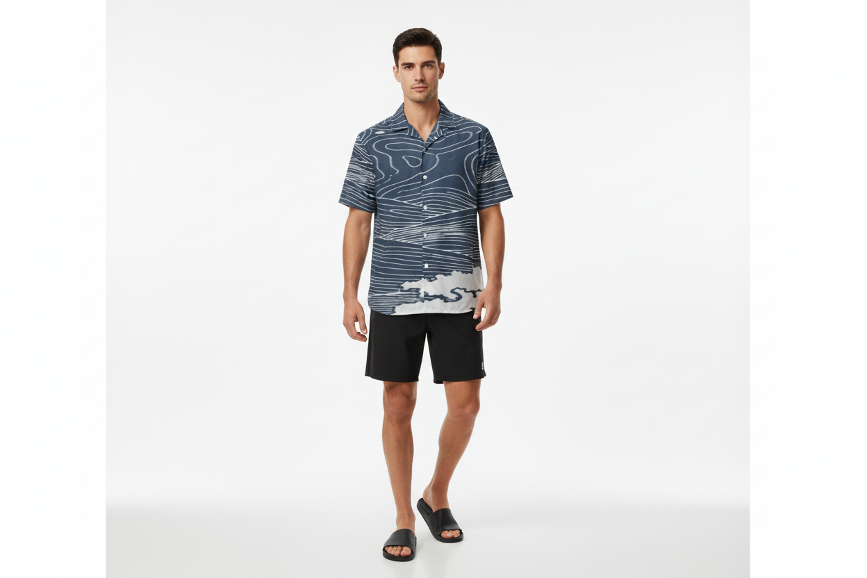Black Boardshorts Look
