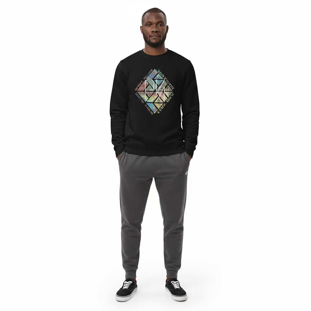 Black eco sweatshirt front