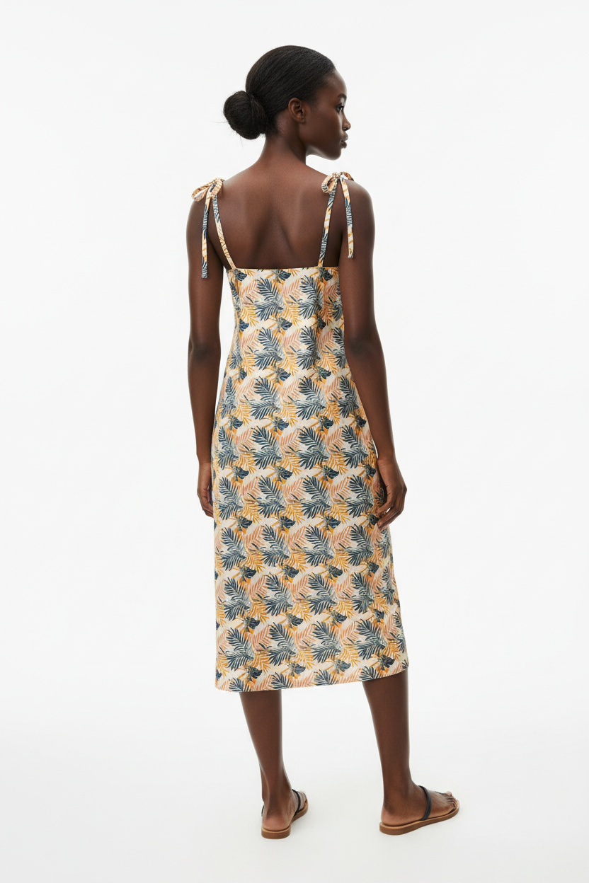 Black female model back view