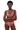 Black female model with short hair serene