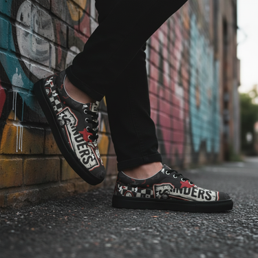 Black graffiti wall
