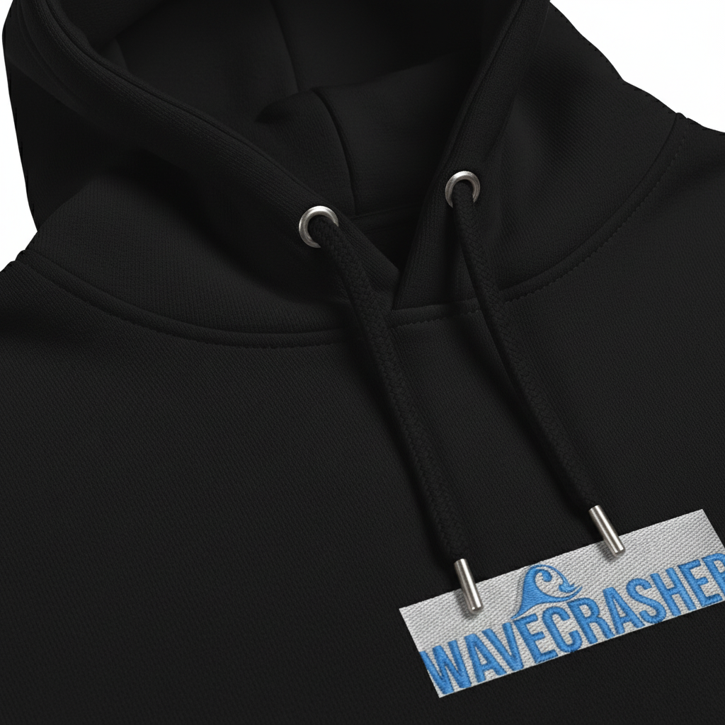 Black hoodie - hood detail