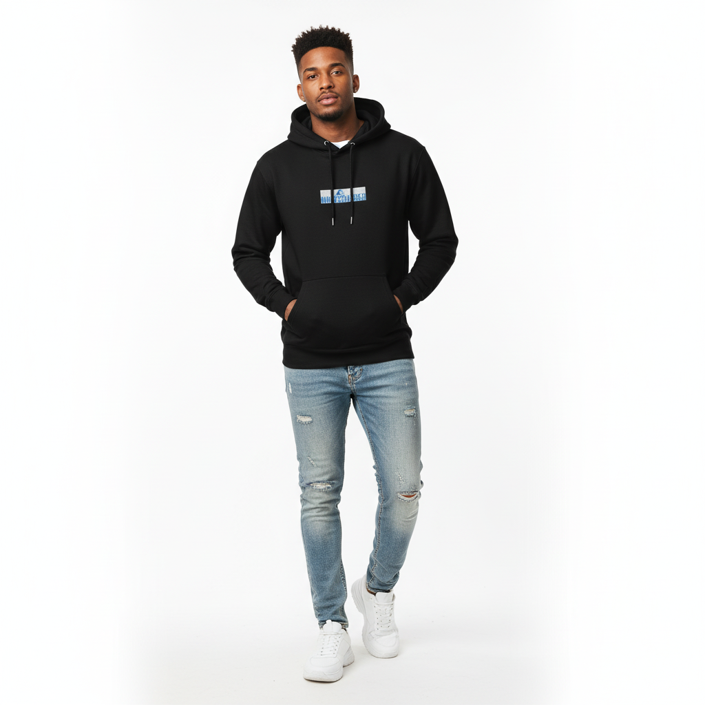Black hoodie - streetwear style