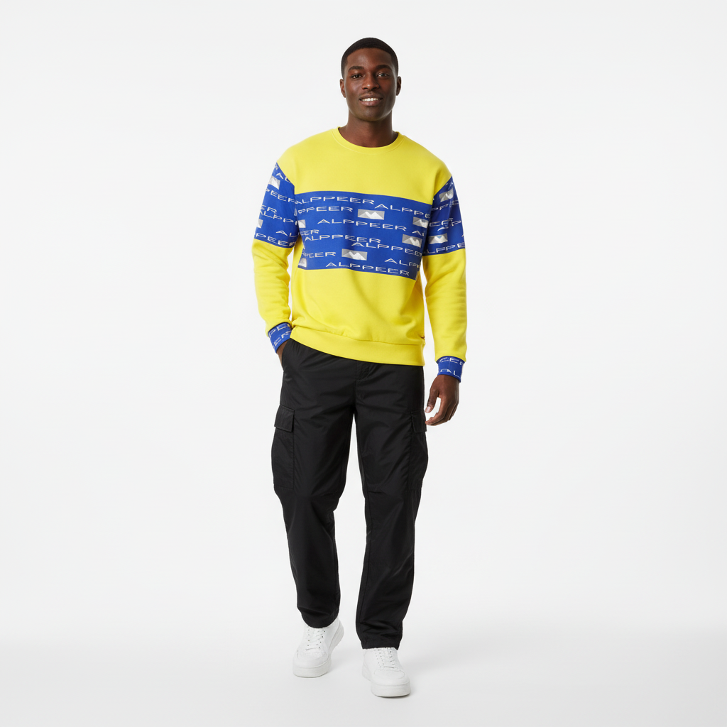 Black male model ALPPEER white background