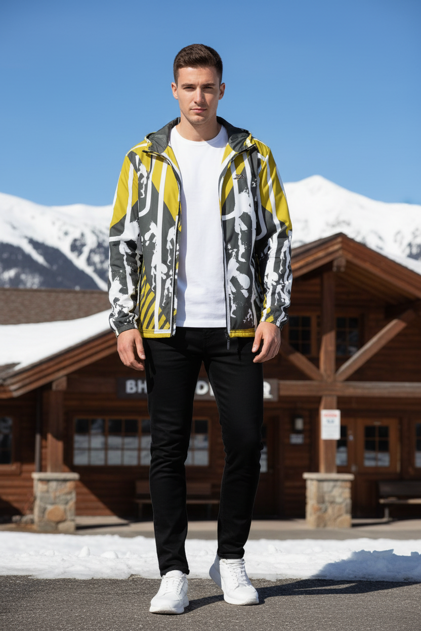 Black Male Ski Lodge