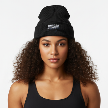 Black Waffle Beanie Look 6