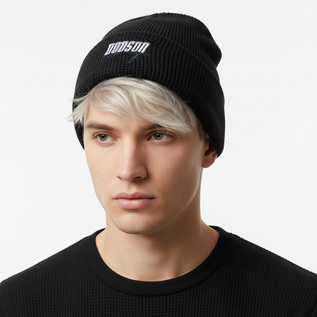 Black Waffle Beanie Look 9