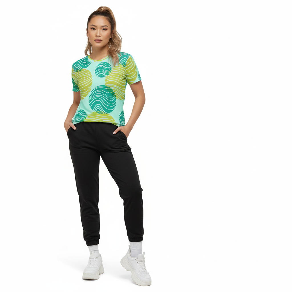 Bloom Season Tee with Joggers - Asian Model