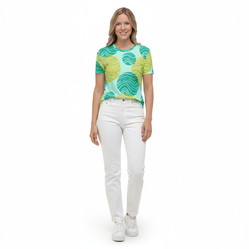 Bloom Season Tee with White Jeans
