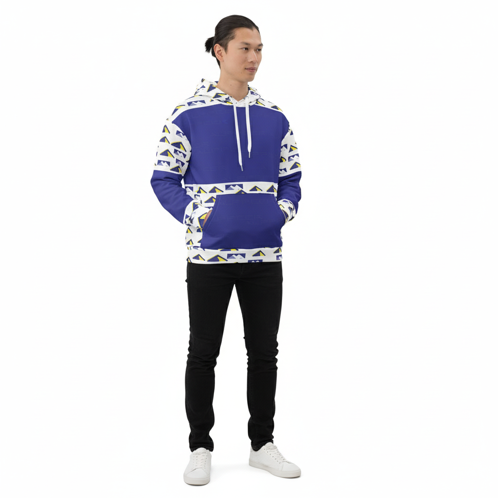 Blue mountain hoodie - Asian male model