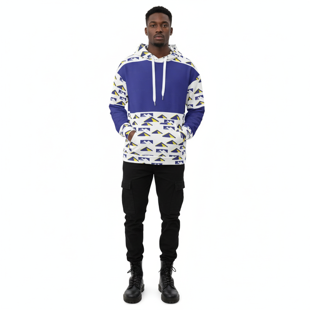 Blue mountain hoodie - Black male model