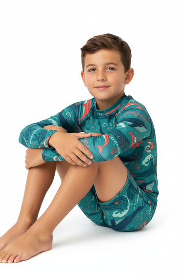 Boy 11 Sitting Knees Up